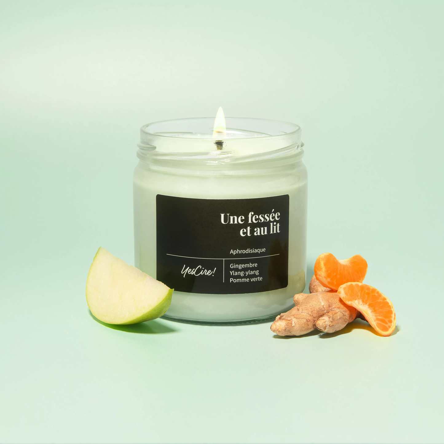 Bougie parfumée message /pierre