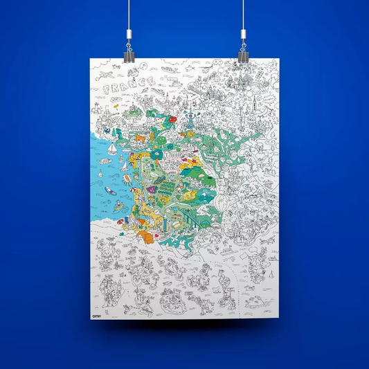 Poster géant à colorier FRANCE