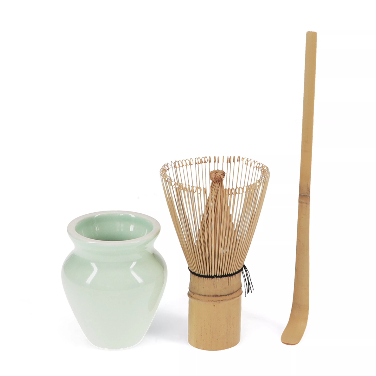 Ensemble fouet à matcha et support fait main