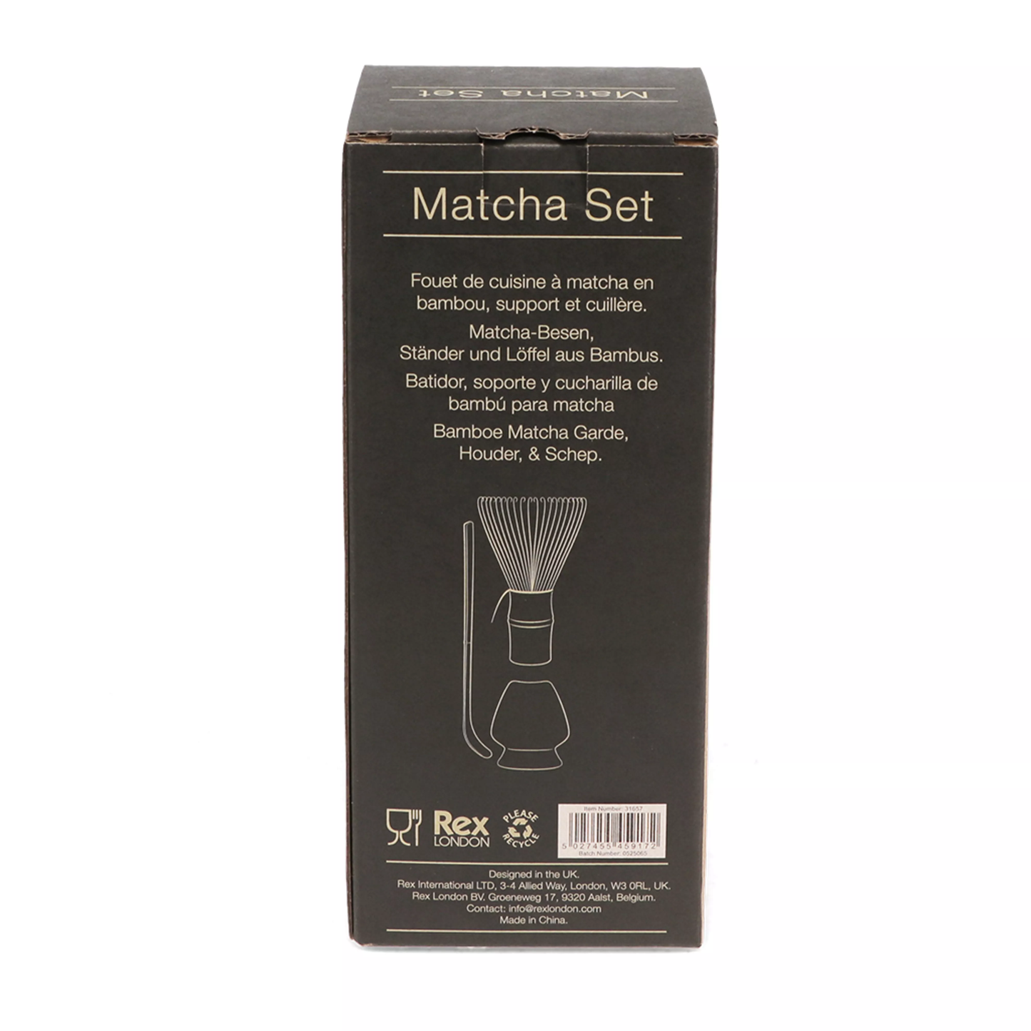 Ensemble fouet à matcha et support fait main