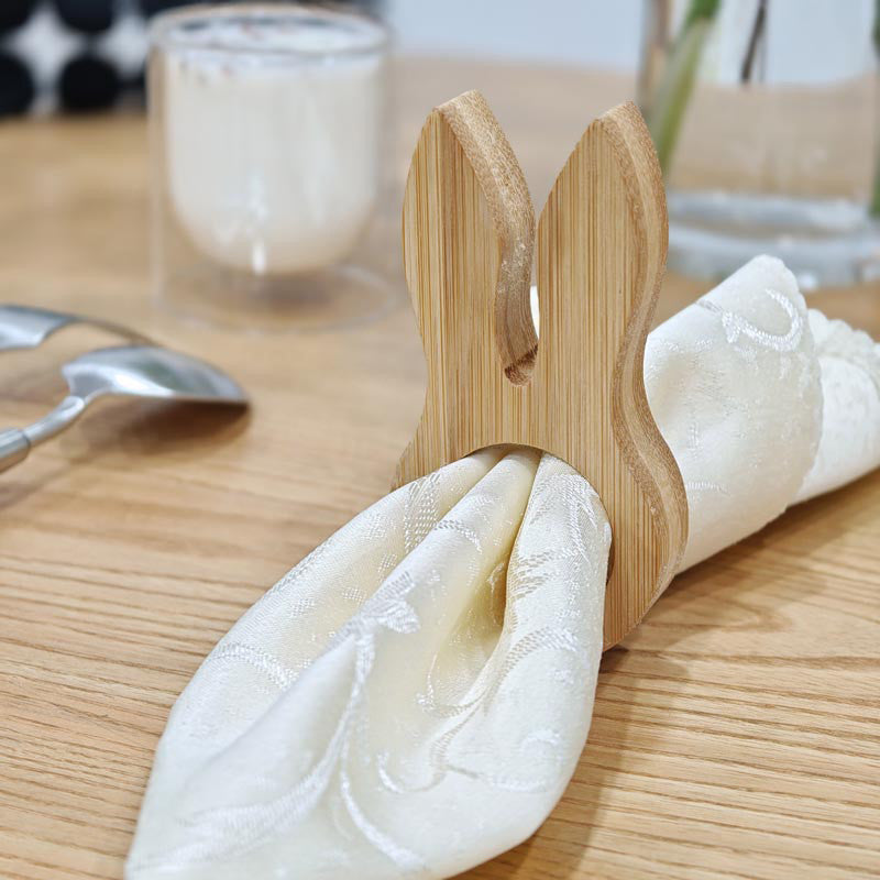 Ronds de serviettes Lapin lot de 4