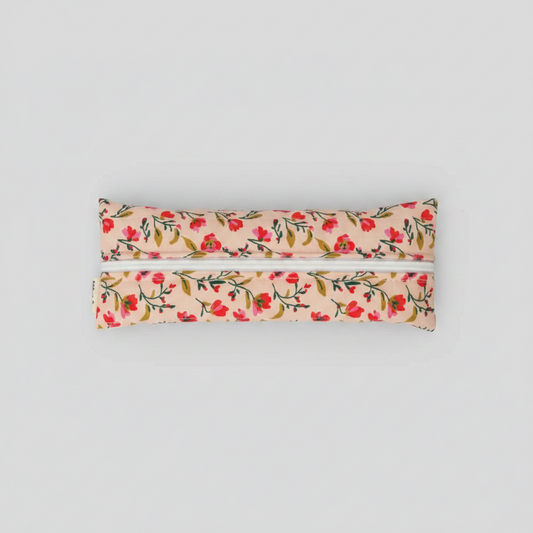 Trousse plate en coton - Format 21x8 cm
