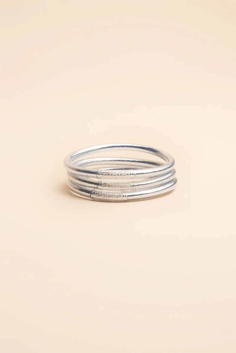 Bracelet Boudhiste KUMALI Argent gros