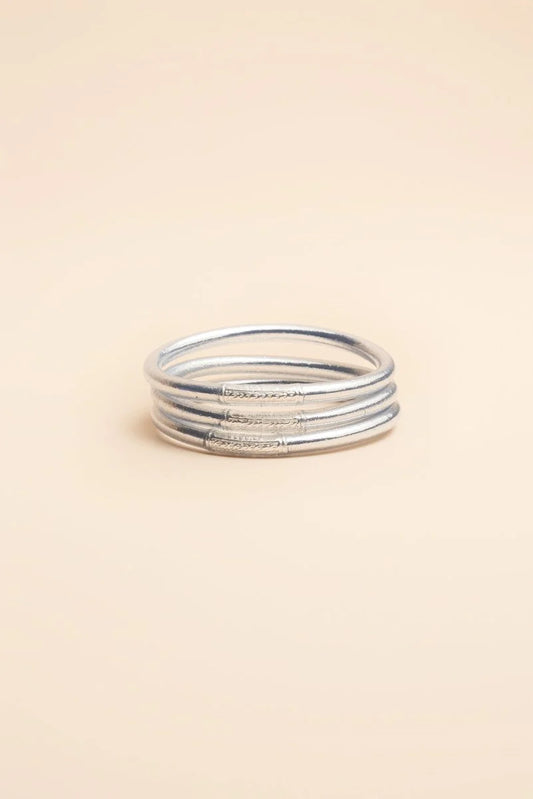 Bracelet Boudhiste KUMALI Argent gros
