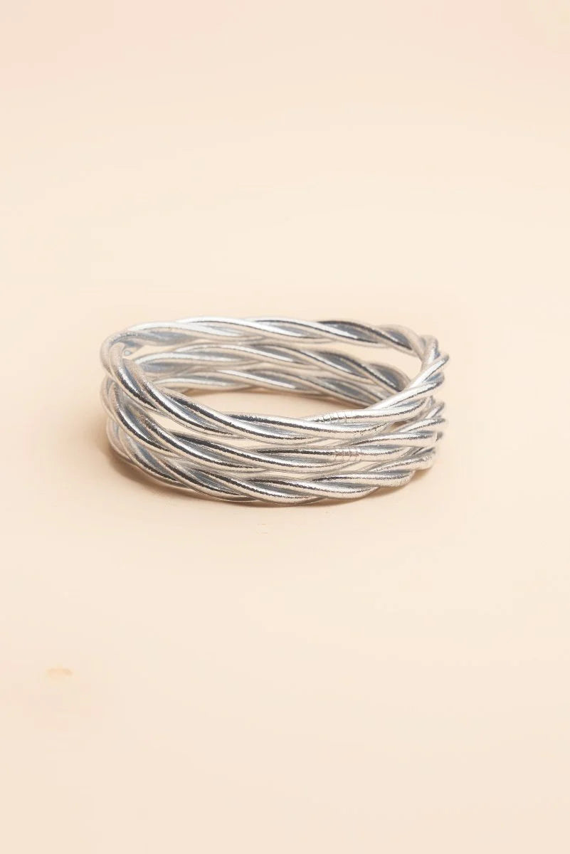 Bracelet bouddhiste KUMALI argent torsade