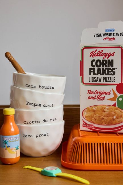 Bol message "Caca boudin"